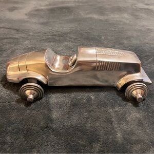 vintage handmade cast aluminum racing car decorative model